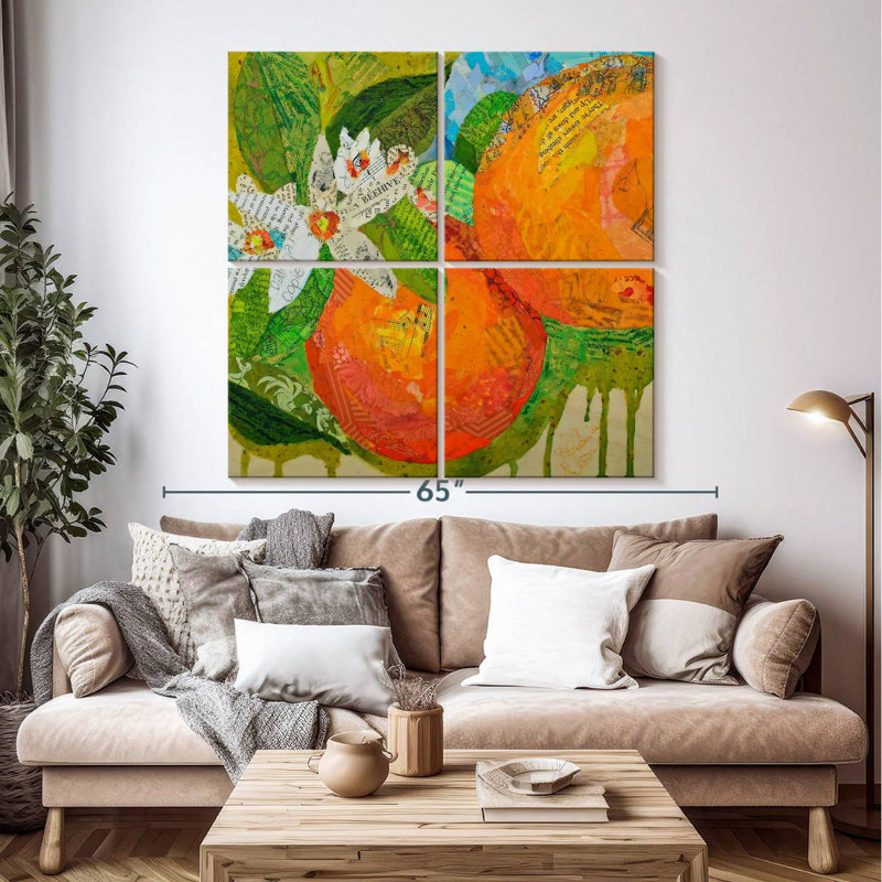 Yarlin Florida Oranges, 50" H x 50" W