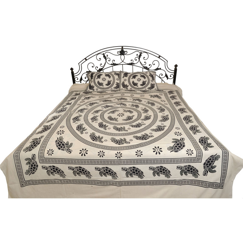 Cotton Blend Animal Print Coverlet