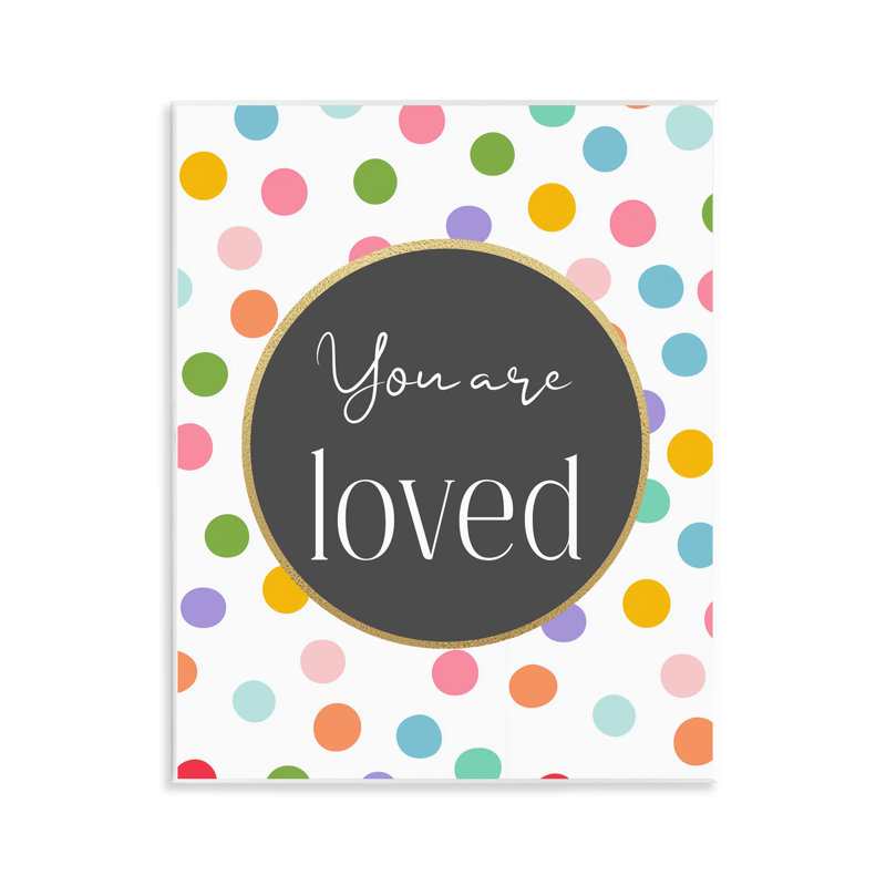 Plaque murale You You Love Polka Dots, design par Christine Simpson Art
