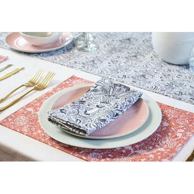 Cotton Floral Square Napkin