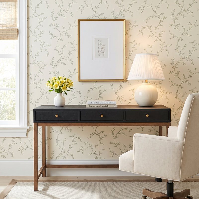 Hakana Solid Wood Base Writing Desk