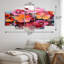 Ensemble de 5 décorations murales multicolores