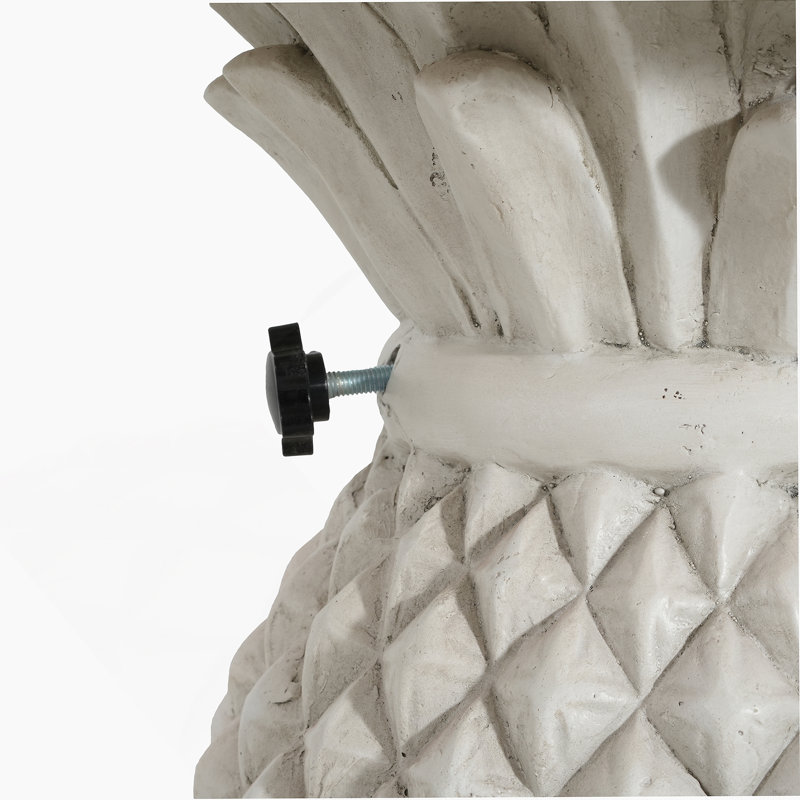 Table d'appoint en forme d'ananas, base de parasol pour patio extérieur