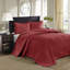 Ensemble de couvre-lit réversible grand rouge - rembourrage en coton prélavé de style matelassé pour un confort surdimensionné pour un ajustement parfait et 2 taies décoratives lavables