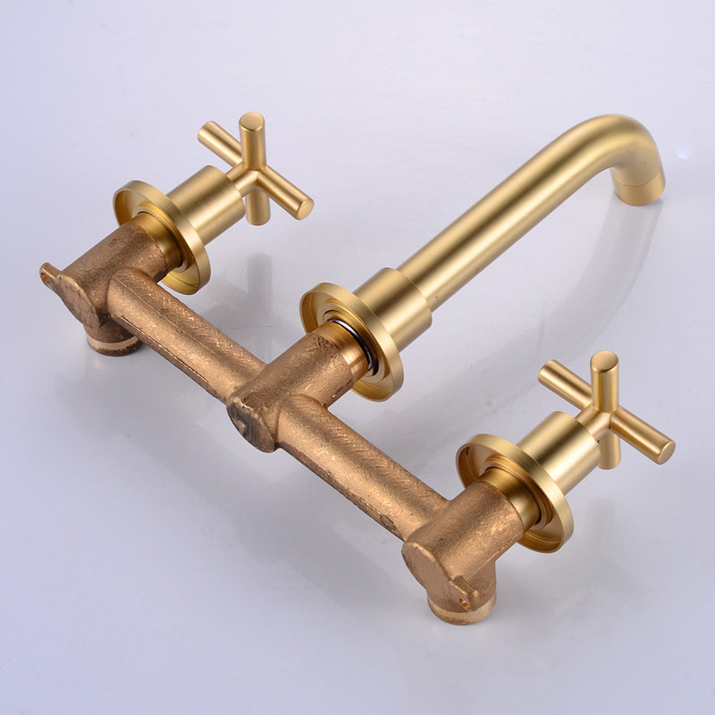 Wall Mounted Optional 2-handle Bathroom Faucet