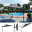 Arethea 300 cm W X 300 cm D Hexagonal Cantilever Parasol with Manual Lift