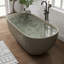 Baignoire de trempage extérieure autoportante en béton 63 po x 31 po Terrazzo-119728009