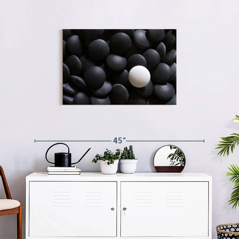 Senne Lone White Go Stone, 20" H x 30" W
