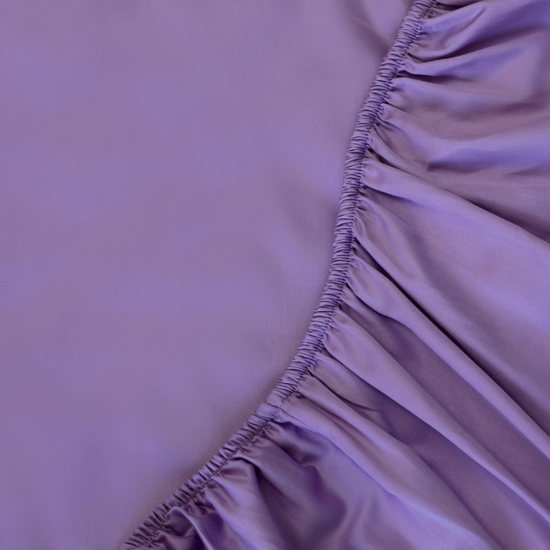 Sateen 400 Thread Count Organic 100% Cotton Fitted Sheet, Lilac, Twin XL Fitted Sheet