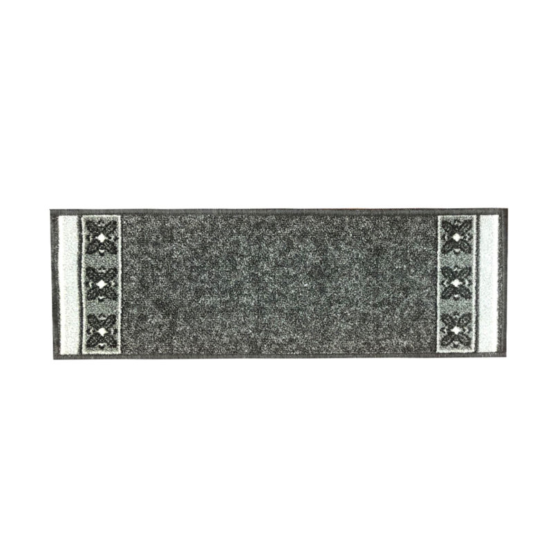 Tapis d'escalier intérieur gris antidérapant