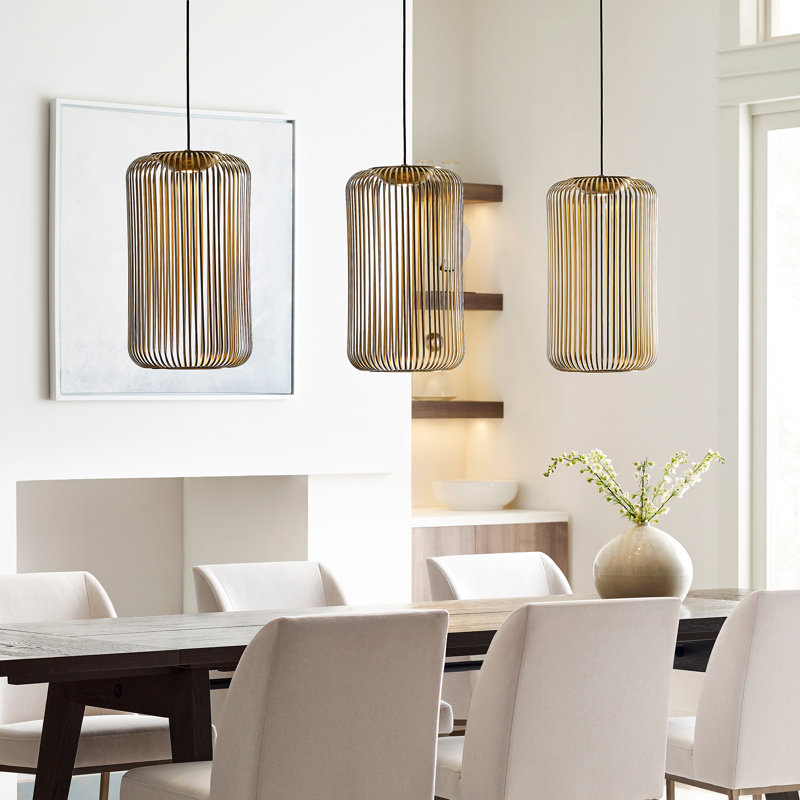 Kai 1 - Light LED Pendant, Natural Brass