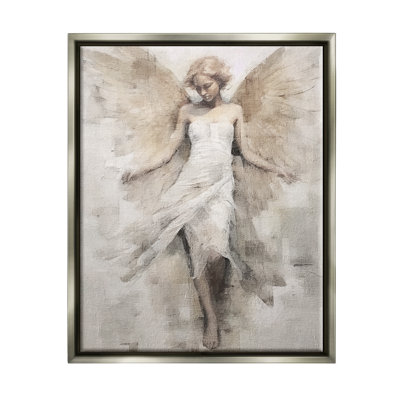 " Ivory Abstract Angel " by Riley B