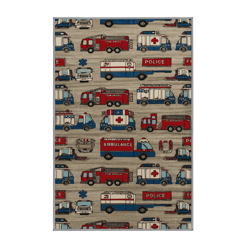 Tapis de transport gris lavable à la machine, Rectangle 4pi x 6 pi