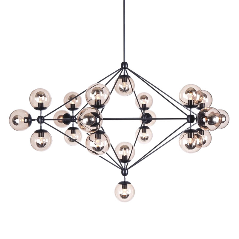 Alan Mizrahi, pyramide art déco modo, Transparent, Laiton brossé, 57" Length x 62" Width x 34" Height