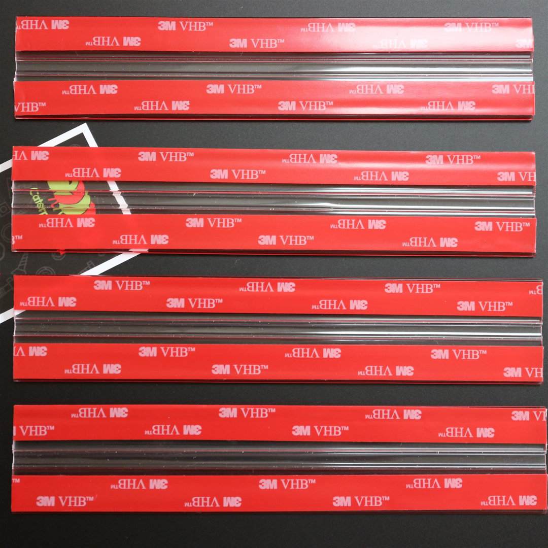 200mm Acrylic Flexible Hinges - No Glue Required Low Profile Plexiglass, Transparent, Continuous Acrylic Piano Hinges