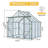8X6FT-Green Double Door Polycarbonate Greenhouse With Raised Base And Anchor, Ideal For All-Season Planting And Weather Protection-124683666