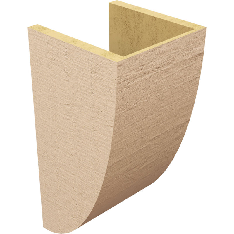 10"W x 10"D x 20"H Durham Rough Cedar Woodgrain TimberThane Corbel, Primed Tan, 20" H x 10" W x 10" D