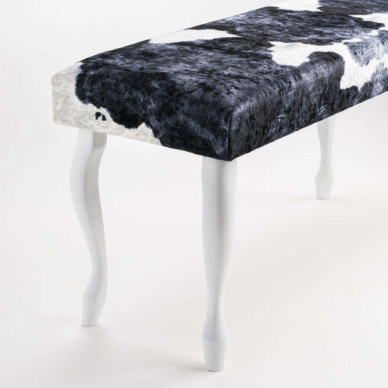 Velvet Upholstered Bench, 50cm H x 160cm W x 35cm D