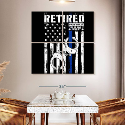 Retired Police US Flag