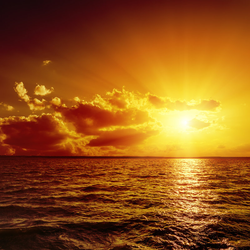 Dramatic Sunset - Photographie sur toile tendue, H 30 po x l 30 po x P 1 po