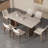 Simple Rectangular Rock Slab Dining Table-1099382476
