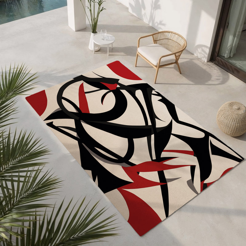 Tapis intérieur et extérieur Radiant Echo, Rectangle 1 pi 6 po x 2 pi 6 po
