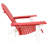 HDPE Weather-Resistant Adirondack Chair with Drink Holder - Red/White-960195910