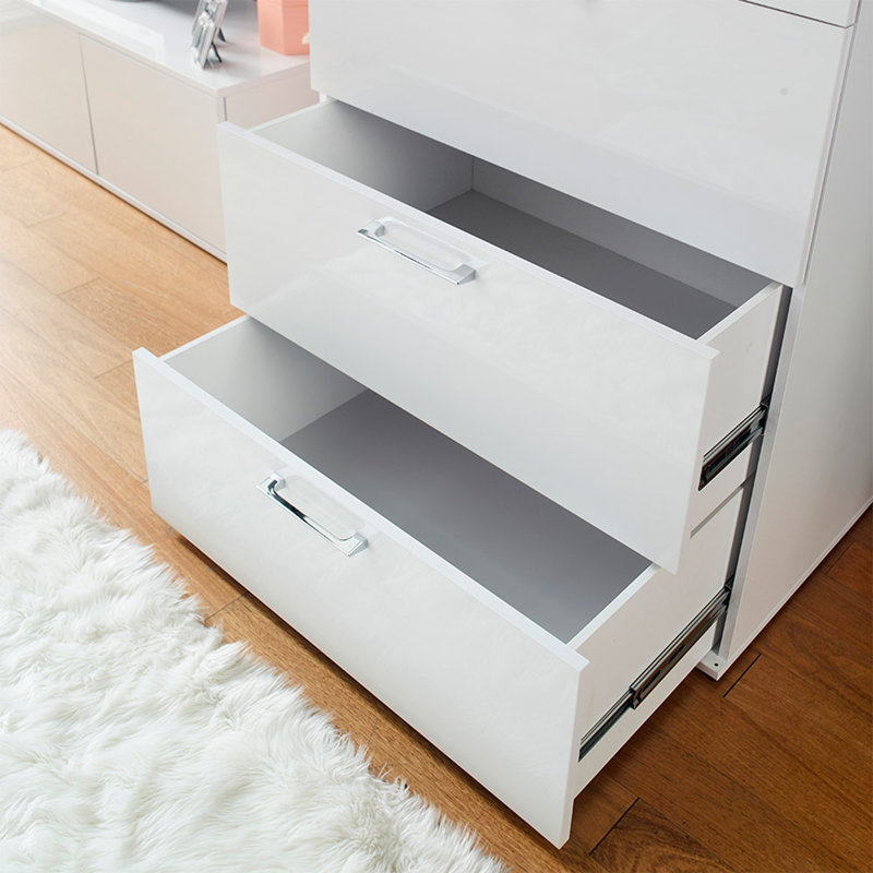 Commode blanche à quatre tiroirs Bliss, Blanc
