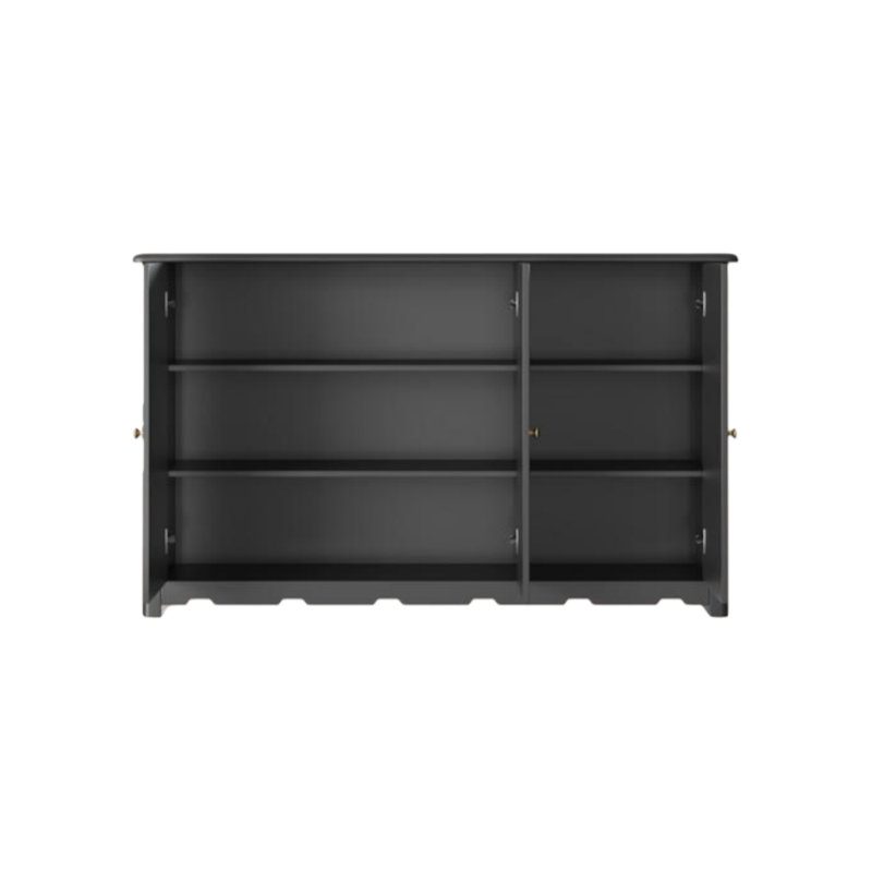 Munich Solid Wood Sideboard, Black