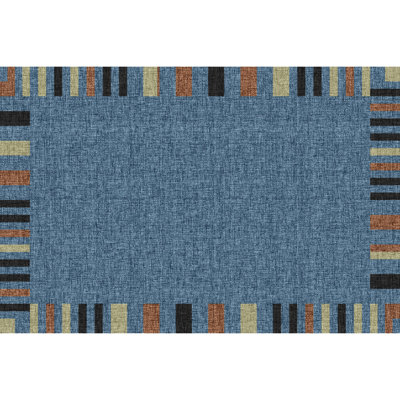Tapis moderne de couleur unie minimaliste à bordure imprimée lavable et pliable pour les chambres à coucher et les salons