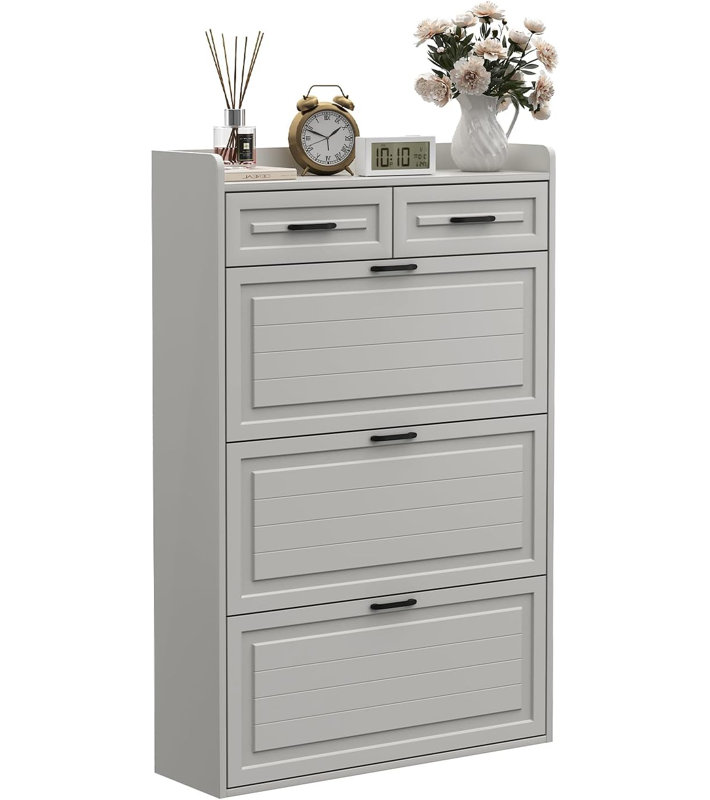 24 Pair Flip Down Shoe Storage