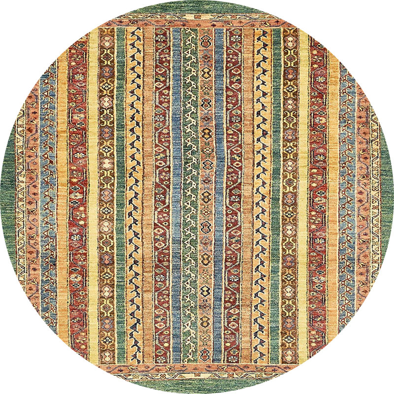 Abstract Indoor Rug, Round 5'