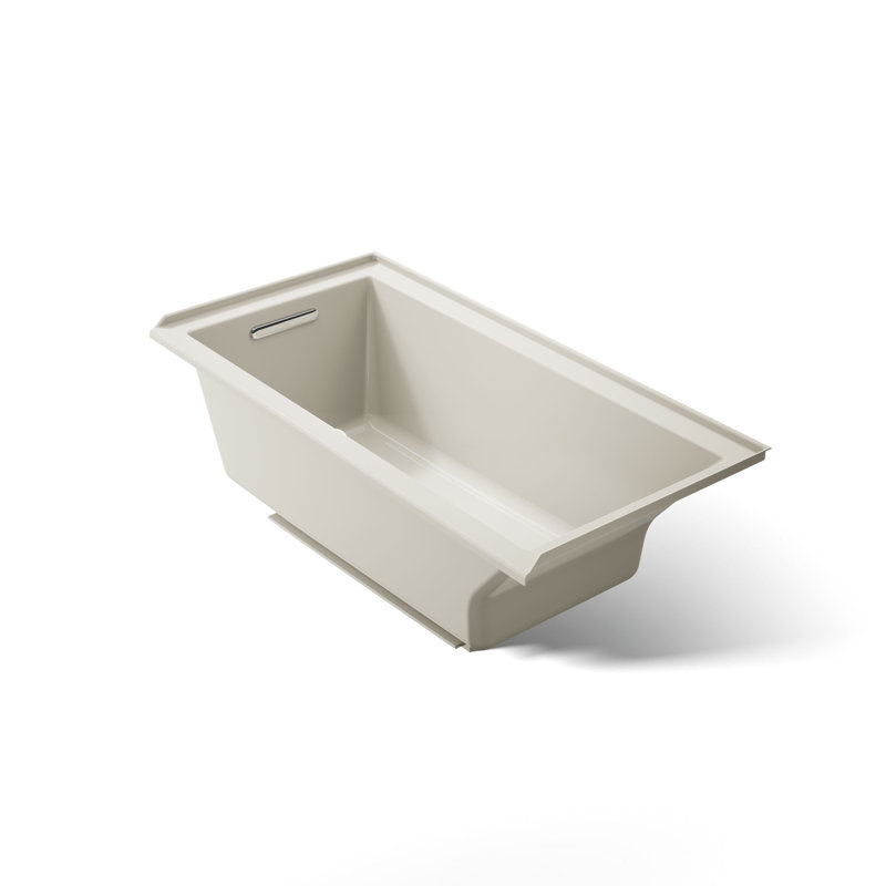 Underscore® 60" x 30" Soaking Bathtub, Biscuit, Left
