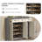 47.24" White and gray Solid wood Pine Shoe Storage