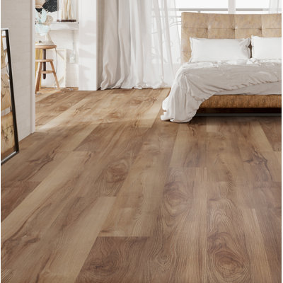 7" x 60" x 7mm Oak Click Lock SPC Luxury Vinyl Plank
