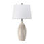 Ensemble de 2 lampes de table en céramique blanches à 3 voies
