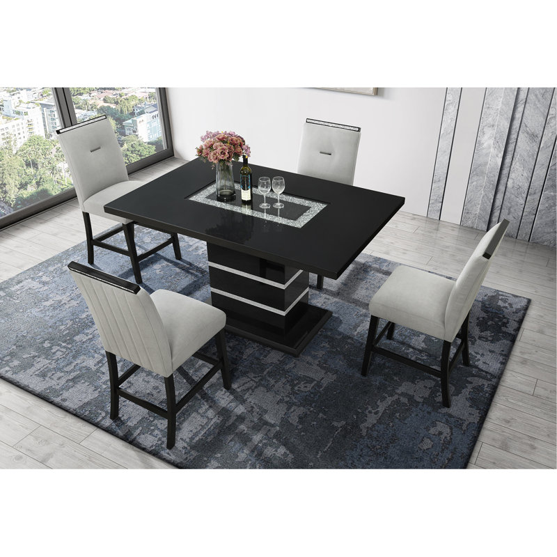 TABLE DE BAR NOIRE ARYA