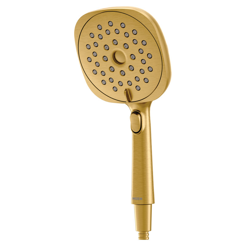Verso Handheld Shower Head, Brushed Gold