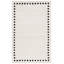 Tapis ivoire / noir en coton / laine touffeté à la main Lexy-1726038121