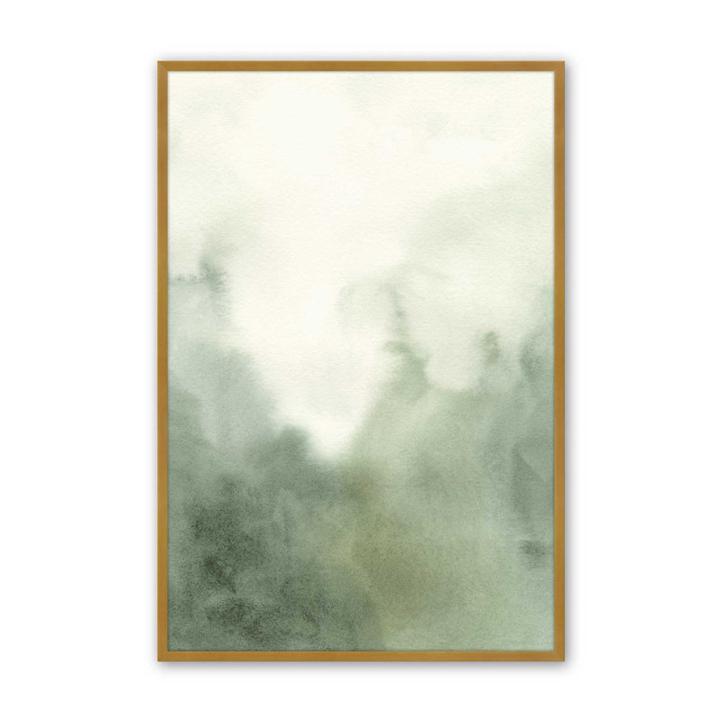 «Mute Forest Shadows I Print», H 37,25 po x l 25,25 po, Cadre photo doré simple