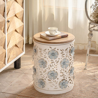Modern Solid Wood;Iron End Table