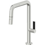 Pull-Down Kitchen Faucet With Button Sprayer - Quad Spout