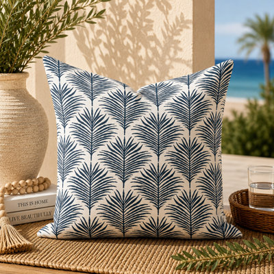 Housse de coussin d'extérieur bleu marine