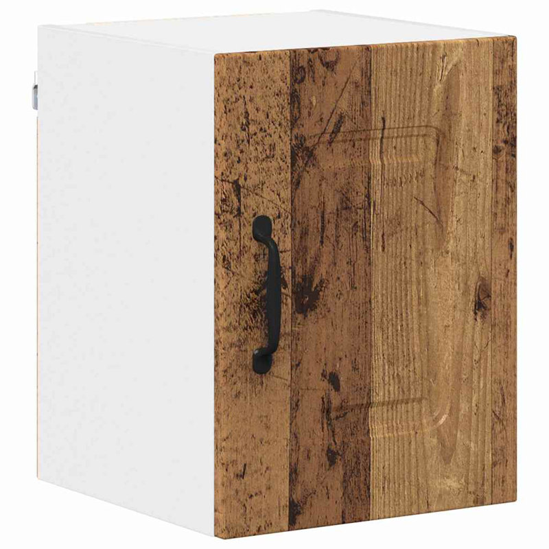 Vidaxl Kitchen Wall Cabinet Black 40 X 31 X 40 Cm Engineered Wood, Old Wood, 40cm H x 30cm W x 31cm D