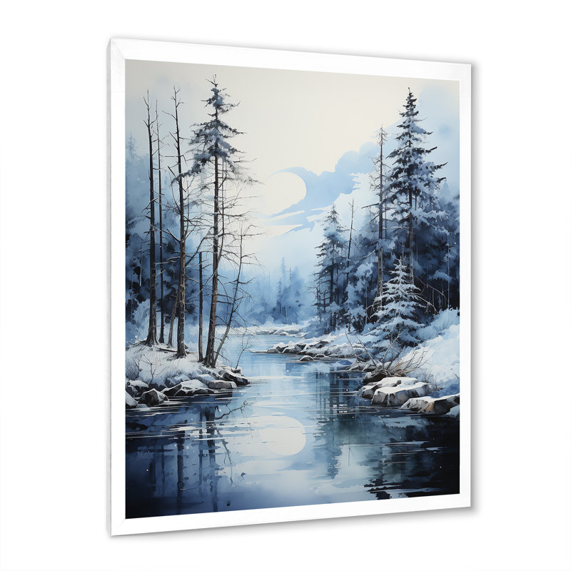 Baylyn Alaska Frozen Reflections II sur impression sur toile, H 44 po x l 34 po x P 1,5 po, Cadre photo blanc