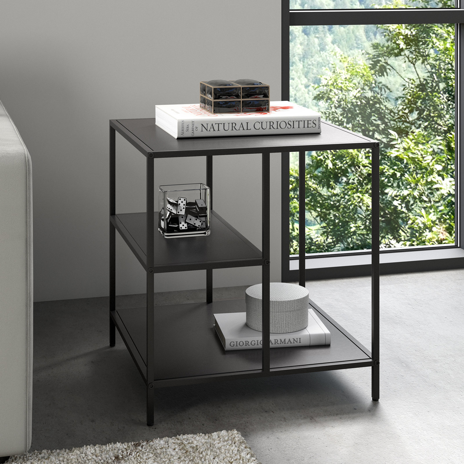 Level End Table, Blackened Bronze