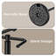 Porte-papier hygiénique sur pied, style vintage, en acier inoxydable 304, compatible avec les rouleaux standard et méga, (noir)