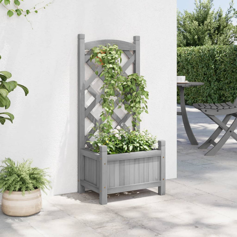 Lonne Planter Box, Grey, 90cm H x 40cm W x 30cm D
