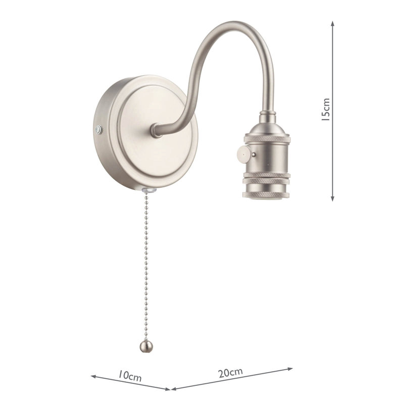 Wall Light, Antique Chrome