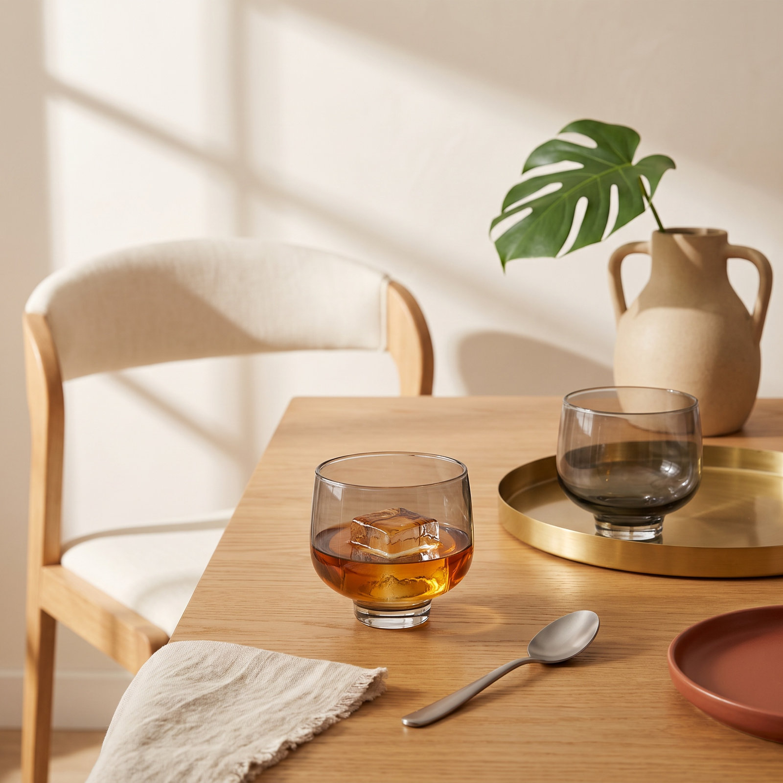 Flow Drinking Glass, Smoke
